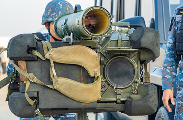 Soldiers are using anti-tank rockets in the army's war.