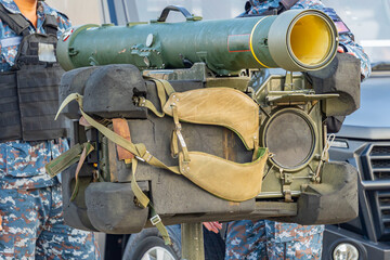 Soldiers are using anti-tank rockets in the army's war.