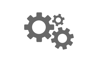 Black settings icon. Cogwheel symbol. Gear wheel vector linear icon for use in any purpose. Gear set. Black gear wheel icons on white background - stock vector.
