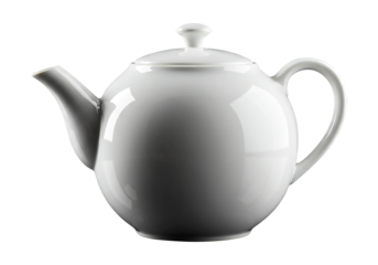 Elegant White Porcelain Teapot Perfect for Afternoon Tea and Stylish Table Settings