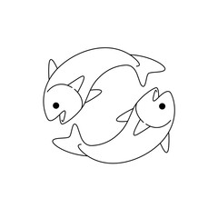 line art pisces