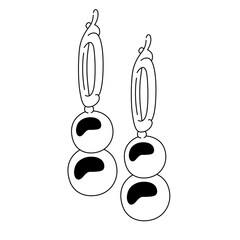 one line jewelry earring