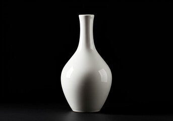 Elegant White Porcelain Vase A Study in Simple Elegance and Form