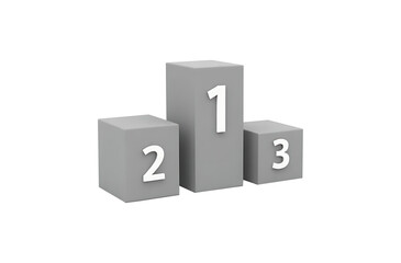 Obraz premium Cylindrical white display base