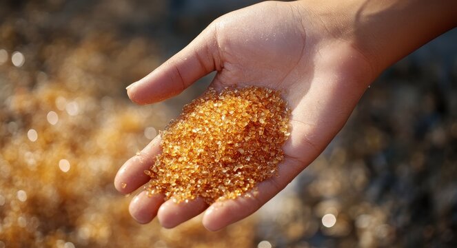 Golden DDGS: Corn Distilling Byproduct in Hand, Fueling Animal Feed and Renewable Energy