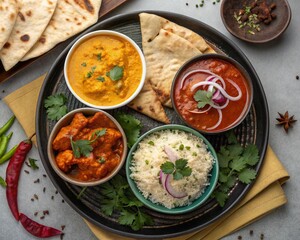 Indian Food Photo Top View