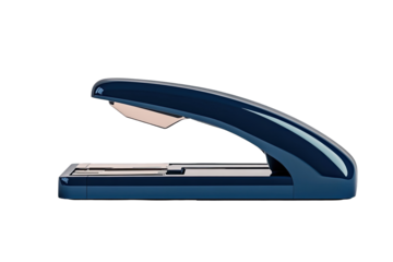 Dark blue stapler, side view