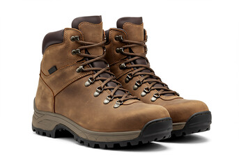 Durable Hiking Boots Men's Brown Leather Hiking Boots for Rugged Trails and Adventures