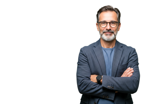 Confident Professional Businessman Arms Crossed Corporate Look