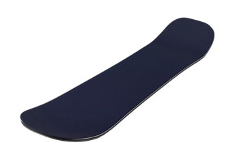 Dark navy blue snowboard, top view
