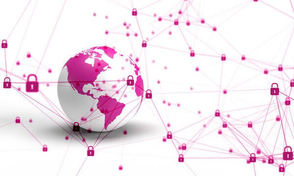 mondo, network, connessione, rete, internet, protezione dati, sicurezza informatica, america