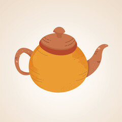 Tea pot Hand-Drawn Autumn Illustration 