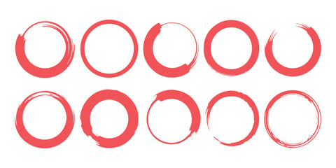 Red Circle logo and symbols Vectors, Drawn Circles Stock Vectors, Clipart and Illustrations
