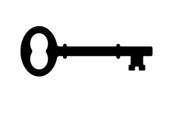 Vintage Skeleton Key Icon Design for Antique Locksmith Branding Projects
