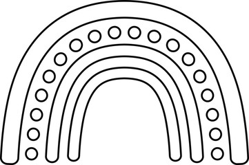 Rainbow outline isolated.
For celebrating Valentine's Day, wedding or birthday.
Transparent background. SVG file.