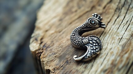 Unique nose pin crafted from oxidized silver featuring a small peacock design with subtle gemstone...