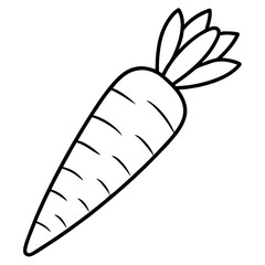 Carrot line art vector