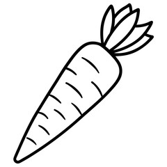 Carrot line art vector