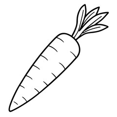 Carrot line art vector