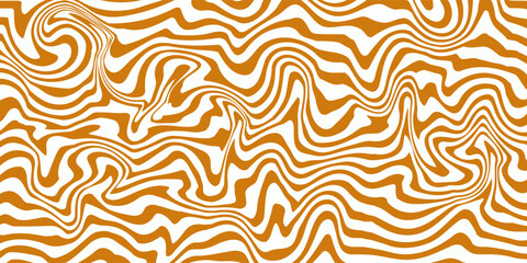 Vector Seamless Pattern with Flowing Salted Caramel. Abstract Sweet Texture. Creative Food Background for Packaging Design and Advertisement