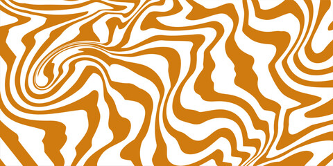 Vector Seamless Border with Flowing Salted Caramel. Abstract Sweet Texture.
