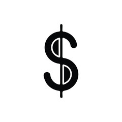 dollar sign on a white background