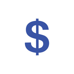 dollar symbol on white background