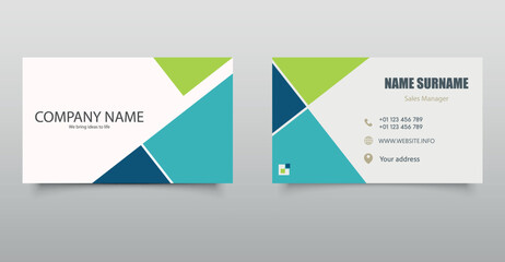 Modern Corporate Business Card Template, ideal for corporate branding, sales managers, or creative professionals.