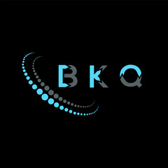 BKQ letter logo creative design. BKQ unique design.