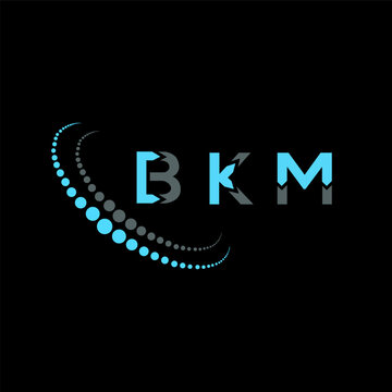 BKM letter logo creative design. BKM unique design.
