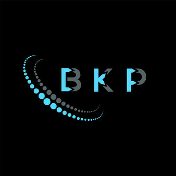 BKP letter logo creative design. BKP unique design.