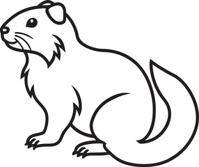 Marmot outline icon vector file  2