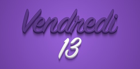 vendredi 13 bannière violette