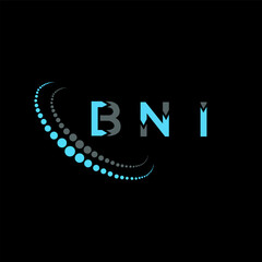 BNI letter logo abstract design. BNI unique design. BNI.