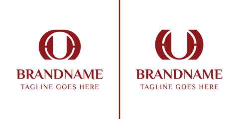 Letters AU and HU Monogram Logo, for any business or identity with AU UA HU UH initials