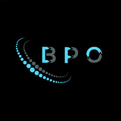 BPO letter logo abstract design. BPO unique design. BPO.