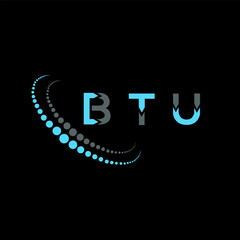 BTU letter logo abstract design. BTU unique design. BTU.