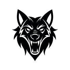 Fototapeta premium Wolf logo vector illustration .