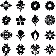 Exquisite vector illustrations of vintage-inspired brooches and floral motifs, perfect for elegant jewelry, fashion, and sophisticated design projects.