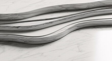 An elegant grayscale composition of wood wave structure. The photograph focuses on smooth, curved wooden elements