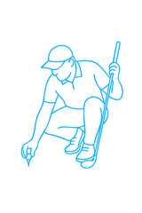 Tee Setup – Placing ball on tee - Golf Player Sequence