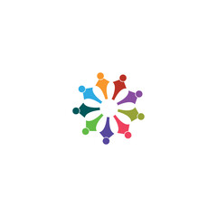 Circular child vector icon, element for child care organization template
