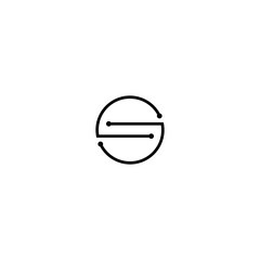 Connection vector logo icon forming the letter S