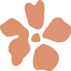Abstract flower is being shown in vector with peach petals, central core on transparent background