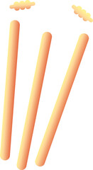 Minimalist vector art showing three gradient bars floating with cloud shapes on transparent canvas