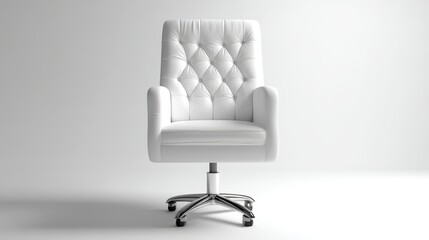 Enhance your workspace, experience the comfort and style of a modern white leather office chair
