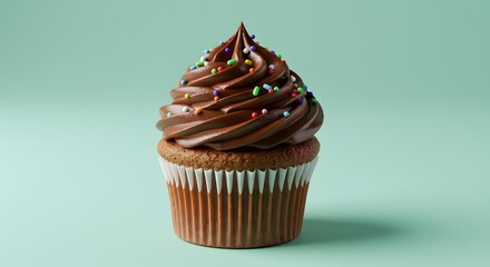 Delicious Chocolate Cupcake with Sprinkles Photograph