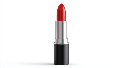 Fototapeta premium Striking red lipstick with a daring black tip, fusion of classic and modern style