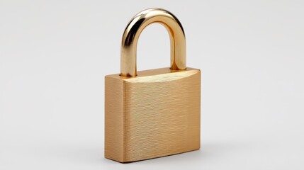 Naklejka premium Golden padlock and key, a symbol of security, protection, peace of mind gold