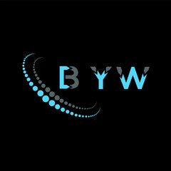 BYW letter logo abstract design. BYW unique design. BYW.